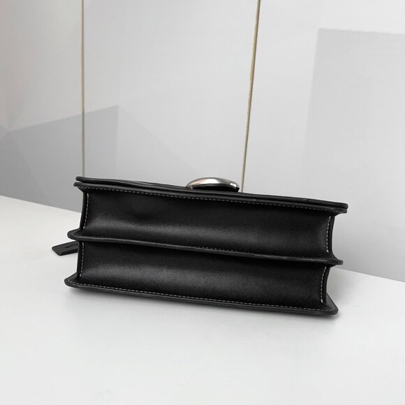 COACH SOFT GRAIN CHAIN TABBY SHOULDER BAG 30 - BLACK - Picture 7 of 9